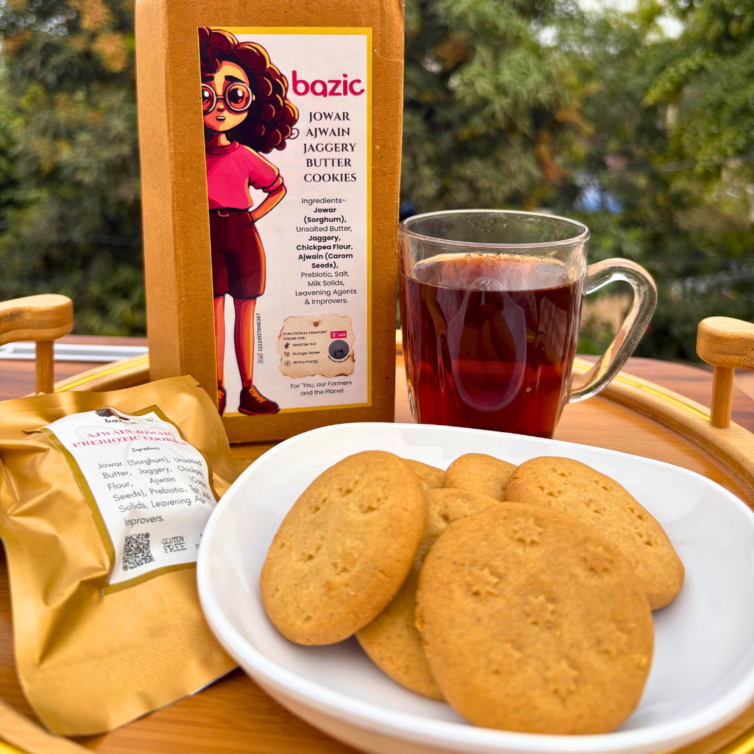 Jowar Ajwain Jaggery Prebiotic Cookies